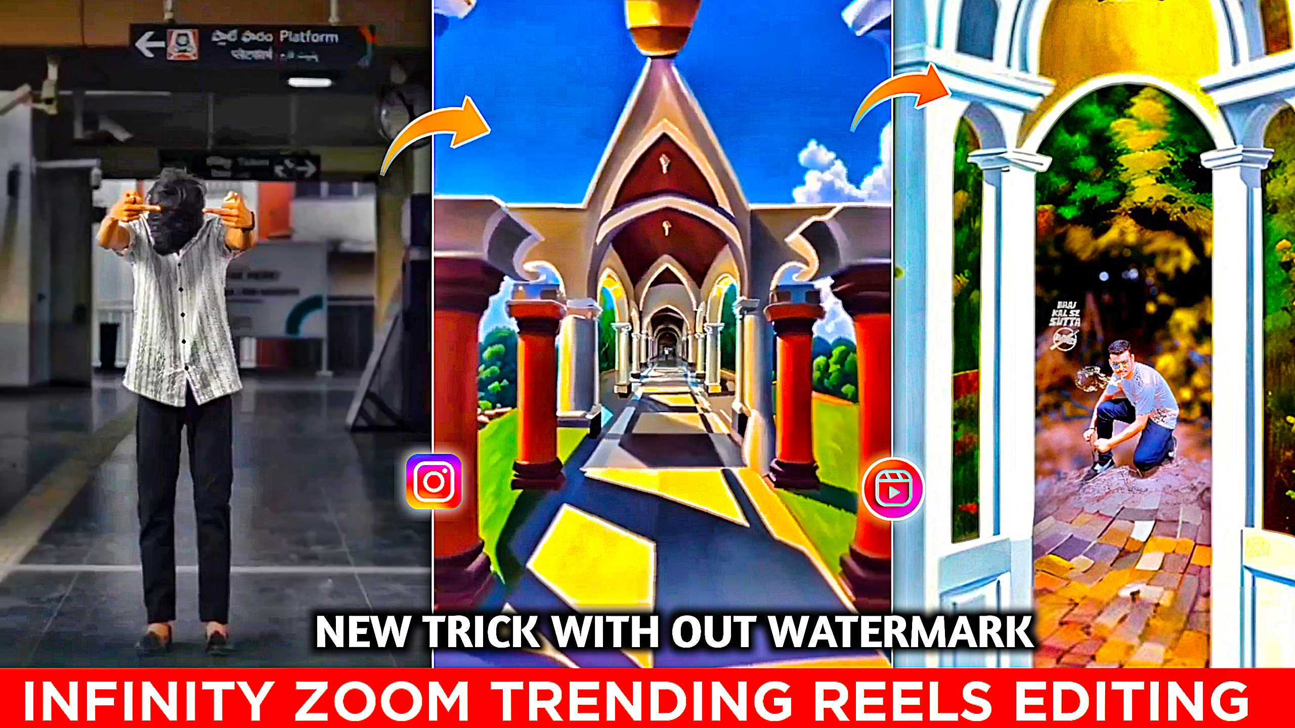 infinty zoom trending reels editing